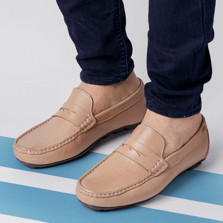 Mocasines Casuales Para Hombre En Cuero Caf Mate Hendz