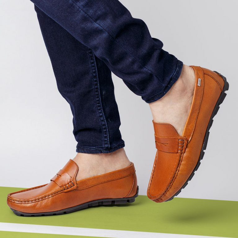 Mocasines Clásicos Para Hombre en Cuero Miel HENDZ